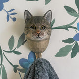 Wildlife Garden - Hand Carved Hook - Cat