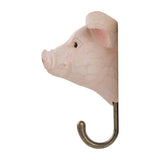 Wildlife Garden - Hand Carved Hook - Pig