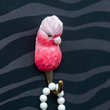 Wildlife Garden - Hand Carved Hook - Galah