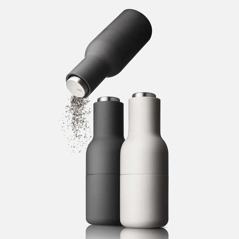 Audo - Menu Bottle Grinders - Ash/Carbon - Steel Lid