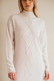 Iris & Wool Catriona Merino Wool Sweater Dress - Bone