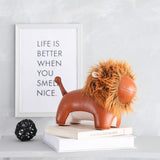 Zuny Bookend - Lion - Tan
