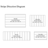 Chilewich Shag Utility Mat - Breton Stripe - Tuxedo