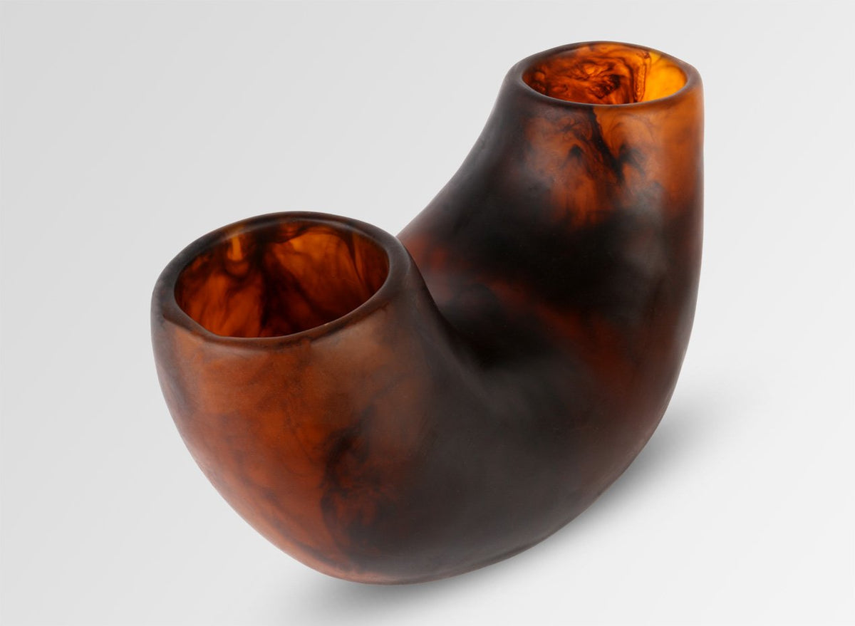 Dinosaur Designs Medium Horn Vase Tortoiseshell Kiitos Living by Design