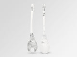 Dinosaur Designs Long Dew Servers - White Marble