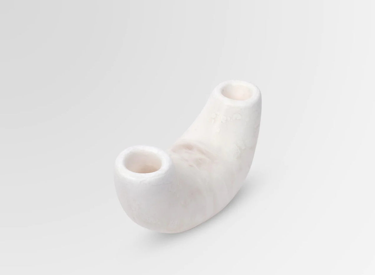 Dinosaur Designs Small Horn Vase Snow Swirl Kiitos Living by Design