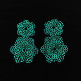 Seda Vera Double Earrings - Emerald