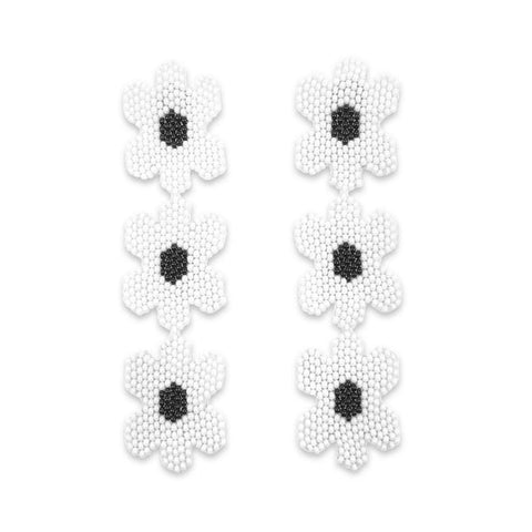 Seda Primavera Earrings - White/Black
