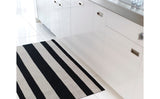 Chilewich Shag Big Mat - Bold Stripe - Black/White