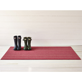 Chilewich Shag Big Mat - Skinny Stripe - Raspberry