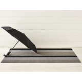 Chilewich Shag Big Mat - Bold Stripe - Silver/Black