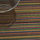 Chilewich Shag Big Mat - Skinny Stripe - Bright Multi