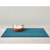 Chilewich Shag Big Mat - Skinny Stripe - Turquoise