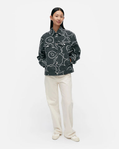 Marimekko Ystävyys Pieni Piirto Unikko 2 Denim Jacket