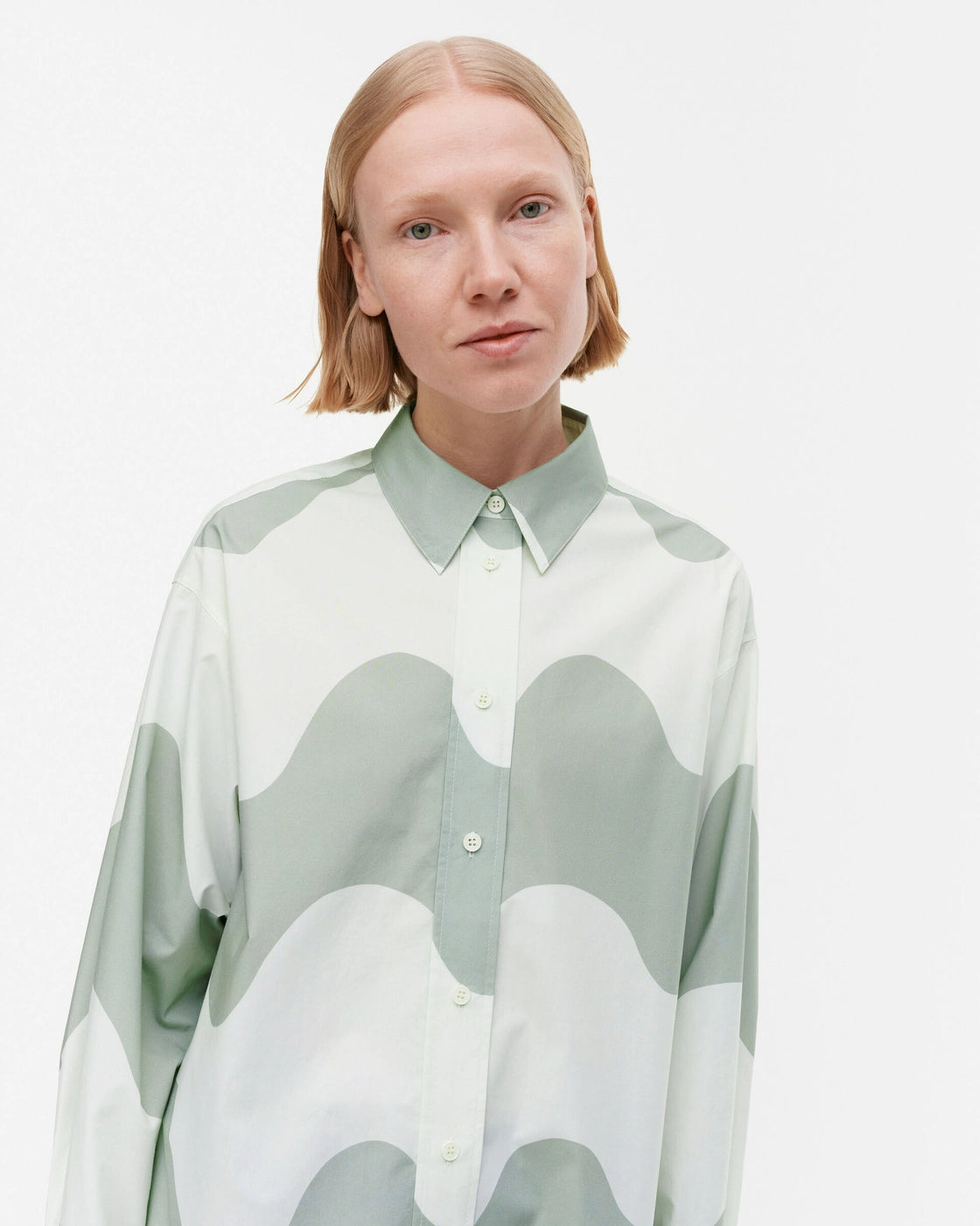 Marimekko Nila Lokki Cotton Poplin Shirt – Kiitos Living by Design Marimekko Nila Lokki Cotton Poplin Shirt – Kiitos Living by Design