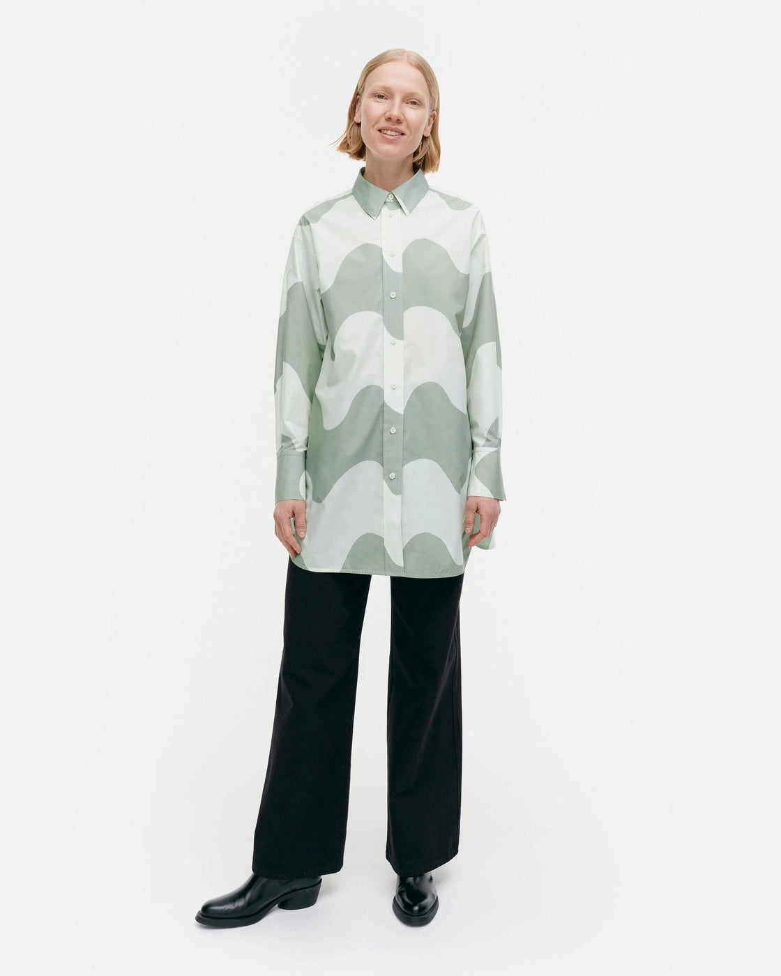 ★SALE Nila Lokki チュニックシャツ36マリメッコ Marimekko Nila Lokki Cotton Poplin Shirt – Kiitos Living by Design
