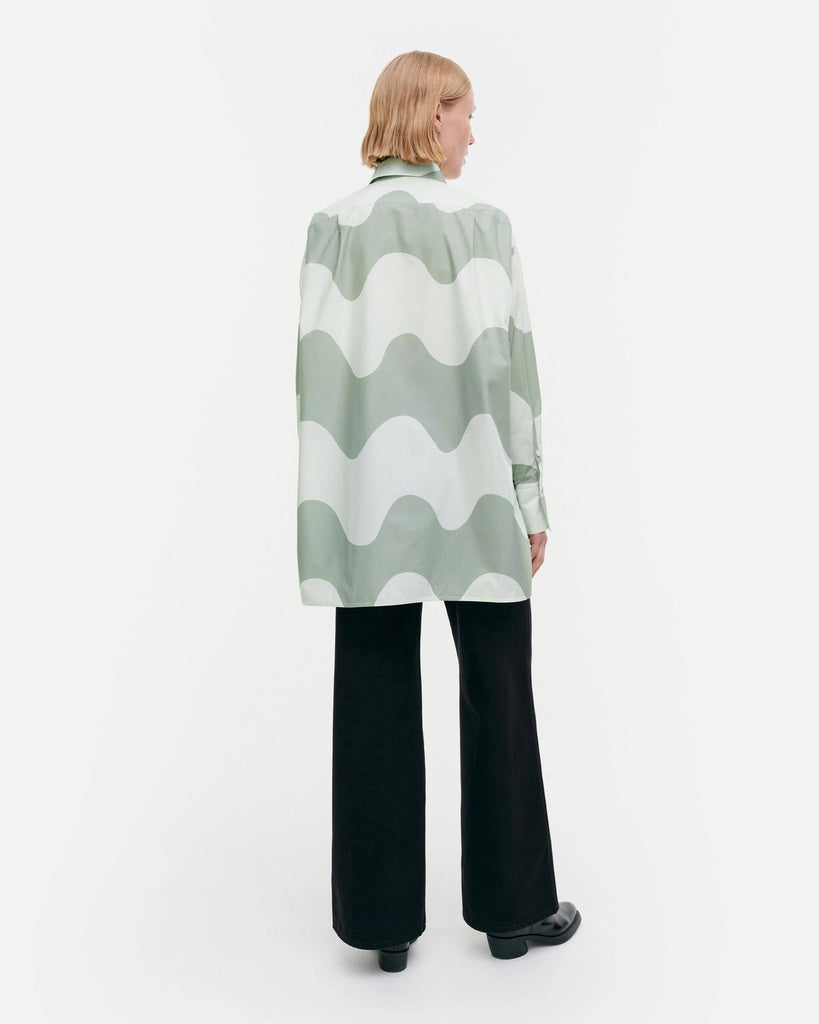Marimekko Nila Lokki Cotton Poplin Shirt – Kiitos Living by Design Marimekko Nila Lokki Cotton Poplin Shirt – Kiitos Living by Design