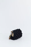 Lulu K Mini Raffia Bag - Black