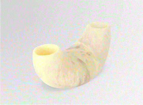 Dinosaur Designs Medium Horn Vase - Lemon