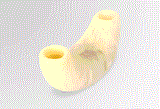 Dinosaur Designs Small Horn Vase - Lemon