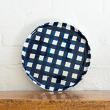 Noss Navy Gingham Platter