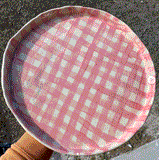 Noss Pink Gingham Platter