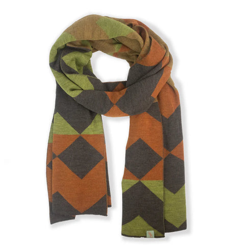 Otto & Spike Harlequin Scarf - Hickory/Pickle Green