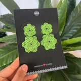 Seda Vera Double Earrings - Spring Green