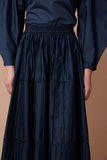 Mastani Afaf Handpipd Skirt Deep Blue