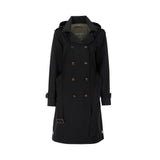 Regn Gill Trench Raincoat - Black