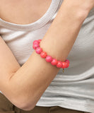 Vanessa Baroni - Mini Beads Bracelet Fuchsia Marble