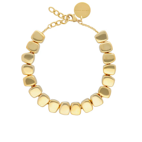 Vanessa Baroni -Small Organic Shaped Necklace Gold