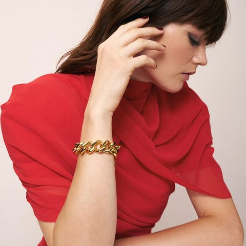 Vanessa Baroni - Mini Flat Chain Bracelet Gold