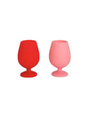 Porter Green Stem Silicone Glasses - Cherry + Blush