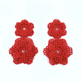 Seda Vera Double Earrings - Red