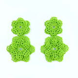 Seda Vera Double Earrings - Spring Green