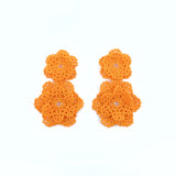 Seda Vera Double Earrings - Orange