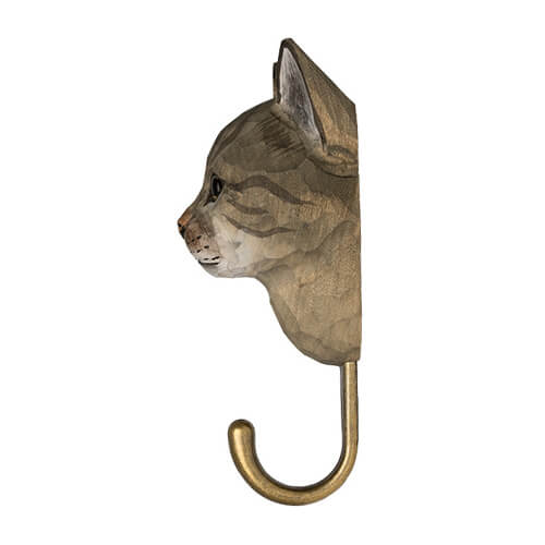 Wildlife Garden Hand Carved Hook Cat Kiitos Living by Design