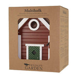 Combined Bird House and Bird Feeder Red Cottage