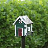 Combined Bird House and Bird Feeder Green Cottage