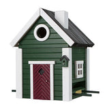 Combined Bird House and Bird Feeder Green Cottage