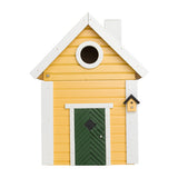 Combined Bird House and Bird Feeder Yellow Cottage