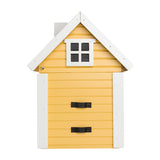 Combined Bird House and Bird Feeder Yellow Cottage