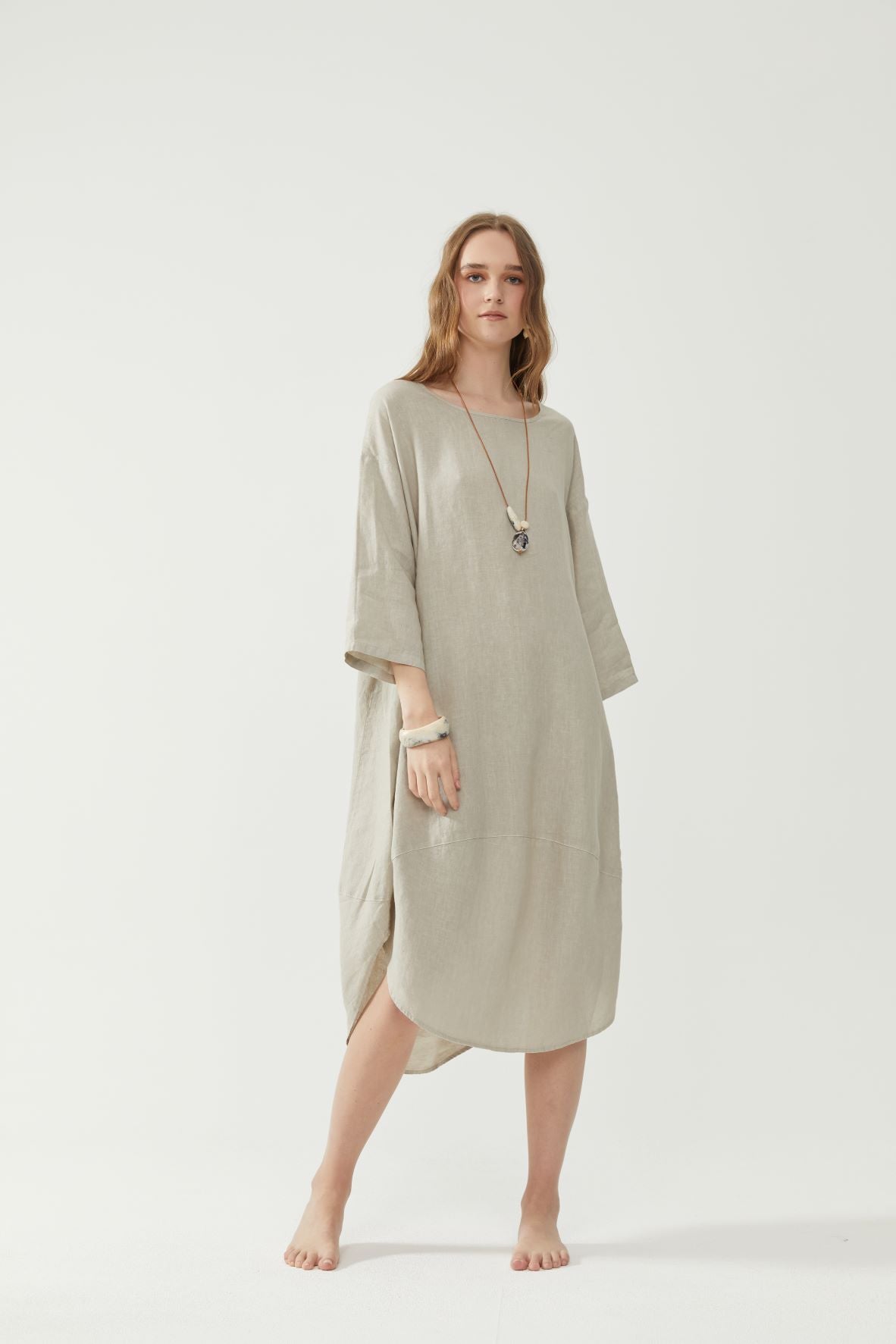 Tulip Dress Beige – Kiitos Living by Design