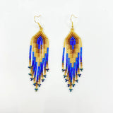 Seda Radiate Earrings - Egyptian Blue/Gold