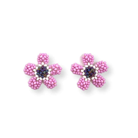 Seda Wildflower Studs Earrings - Pink