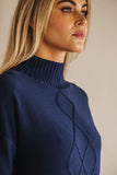 Iris & Wool Catriona Merino Wool Sweater Dress - Navy
