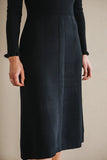 Iris & Wool Kennedy Rib Wool Dress - Black