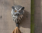 Wildlife Garden - Hand Carved Hook - Eagle Owl