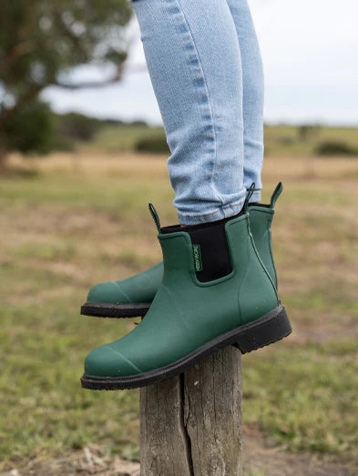 Merry People Bobbi Gumboot Alpine Green Black Kiitos Living by Design